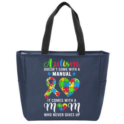 Inspirational Quote Autism Mom Autism Awareness Zip Tote Bag