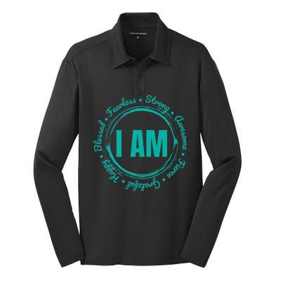 Inspirational Quote Apparel When Kindness Matters Silk Touch Performance Long Sleeve Polo