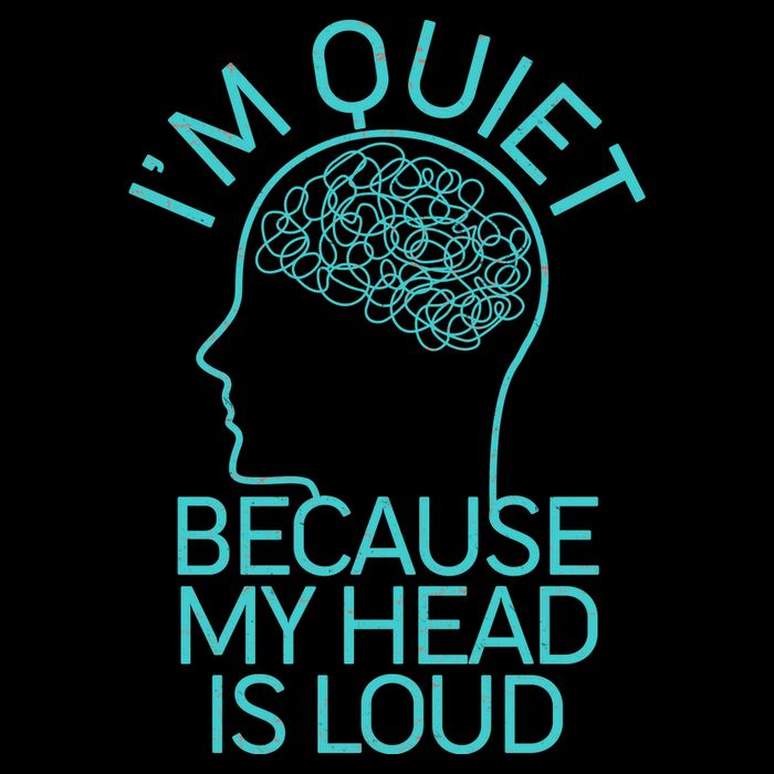 I'm Quiet Because My Head Is Loud Cropped Pullover Crew