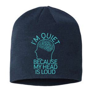 I'm Quiet Because My Head Is Loud Sustainable Beanie