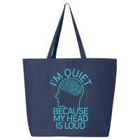 I'm Quiet Because My Head Is Loud 25L Jumbo Tote