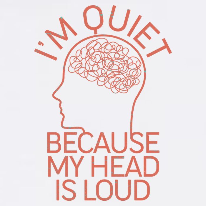 I'm Quiet Because My Head Is Loud Garment-Dyed Sweatshirt