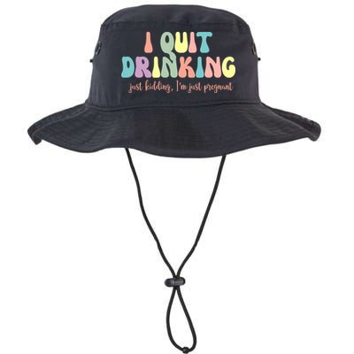 I Quit Drinking Just Kidding I'm Pregnant Funny Bucket Hat