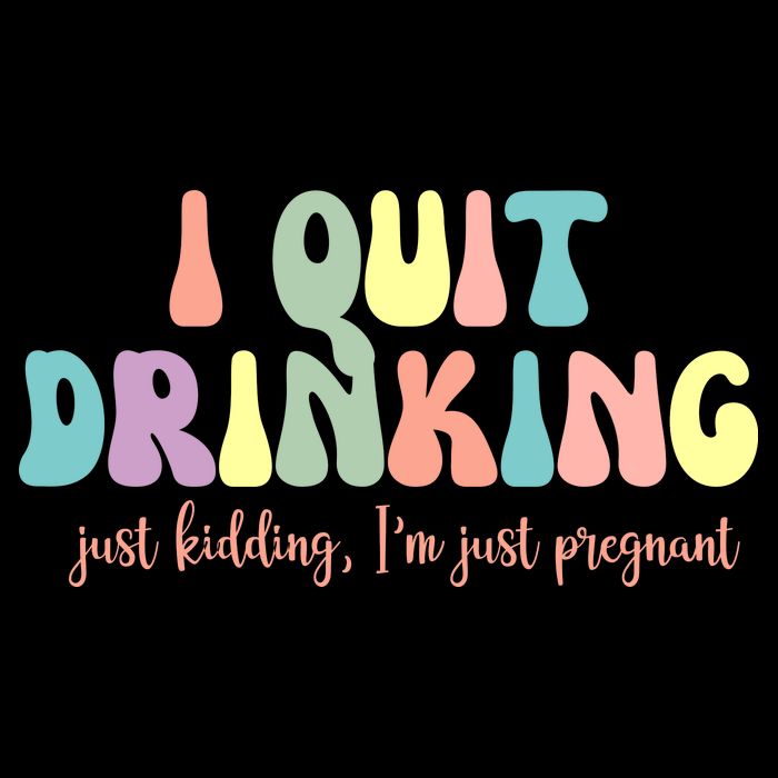 I Quit Drinking Just Kidding I'm Pregnant Funny Polo
