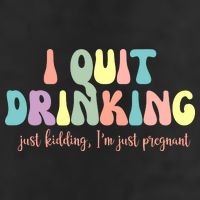 I Quit Drinking Just Kidding I'm Pregnant Funny Golf Towel