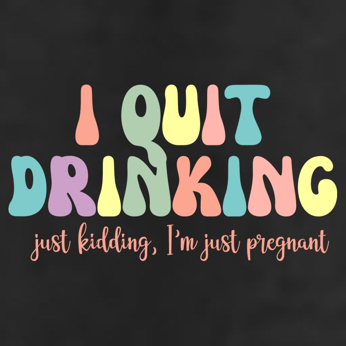 I Quit Drinking Just Kidding I'm Pregnant Funny Golf Towel