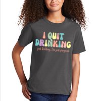 I Quit Drinking Just Kidding I'm Pregnant Funny Kids T-Shirt