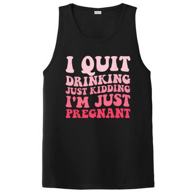 I Quit Drinking Just Kidding Im Just Pregnant Pregnancy PosiCharge Competitor Tank