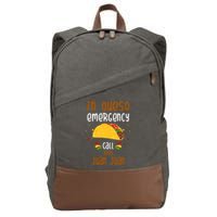 In Queso Emergency Call Nine Juan Juan Funny Mexican Cotton Canvas Backpack