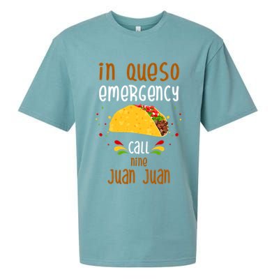 In Queso Emergency Call Nine Juan Juan Funny Mexican Sueded Cloud Jersey T-Shirt