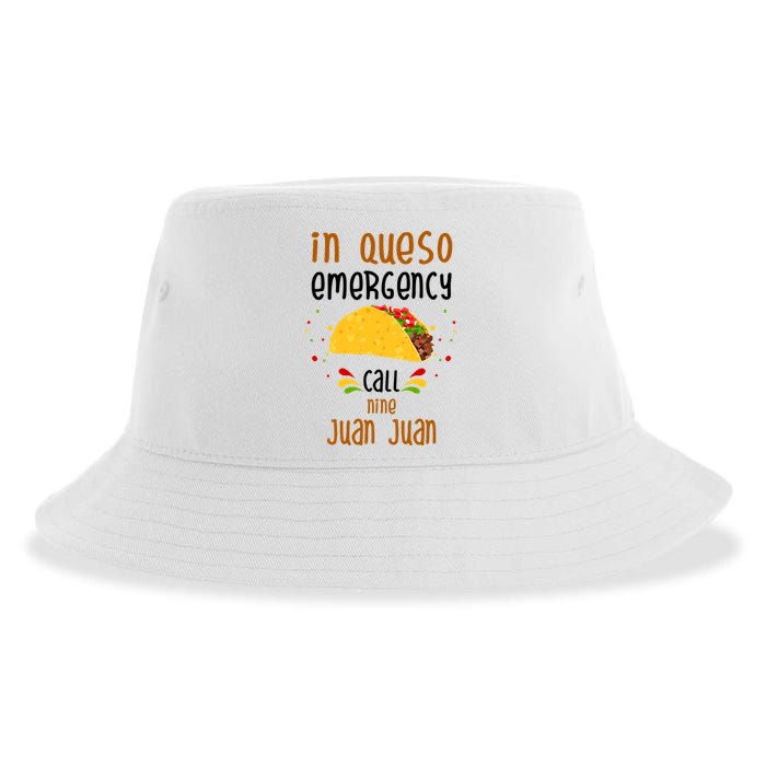 In Queso Emergency Call Nine Juan Juan Funny Mexican Sustainable Bucket Hat