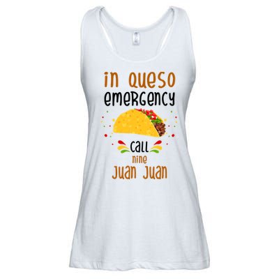 In Queso Emergency Call Nine Juan Juan Funny Mexican Ladies Essential Flowy Tank