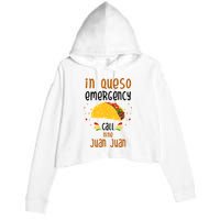 In Queso Emergency Call Nine Juan Juan Funny Mexican Crop Fleece Hoodie
