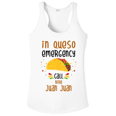 In Queso Emergency Call Nine Juan Juan Funny Mexican Ladies PosiCharge Competitor Racerback Tank
