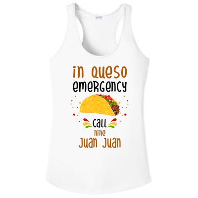 In Queso Emergency Call Nine Juan Juan Funny Mexican Ladies PosiCharge Competitor Racerback Tank