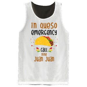 In Queso Emergency Call Nine Juan Juan Funny Mexican Mesh Reversible Basketball Jersey Tank