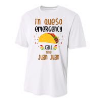 In Queso Emergency Call Nine Juan Juan Funny Mexican Performance Sprint T-Shirt