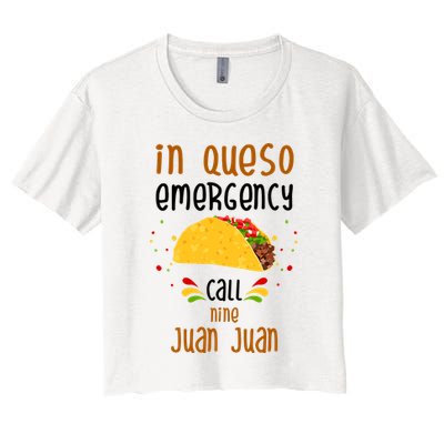 In Queso Emergency Call Nine Juan Juan Funny Mexican Crop Top