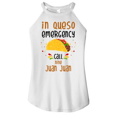 In Queso Emergency Call Nine Juan Juan Funny Mexican Women's Perfect Tri Rocker Tank