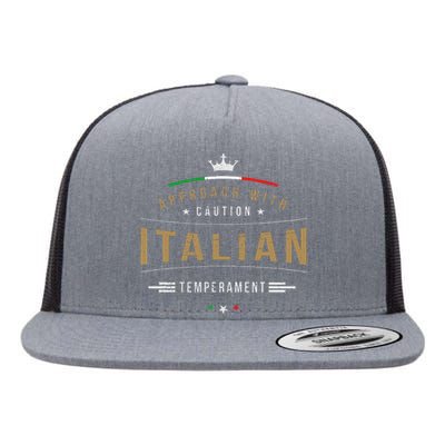 Italian Quote Funny Italy Pun Flat Bill Trucker Hat