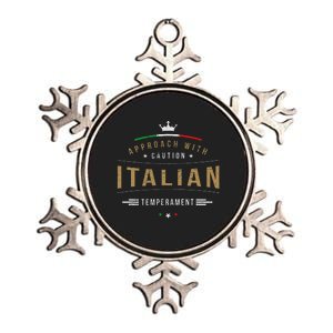 Italian Quote Funny Italy Pun Metallic Star Ornament