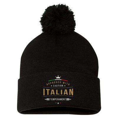 Italian Quote Funny Italy Pun Pom Pom 12in Knit Beanie