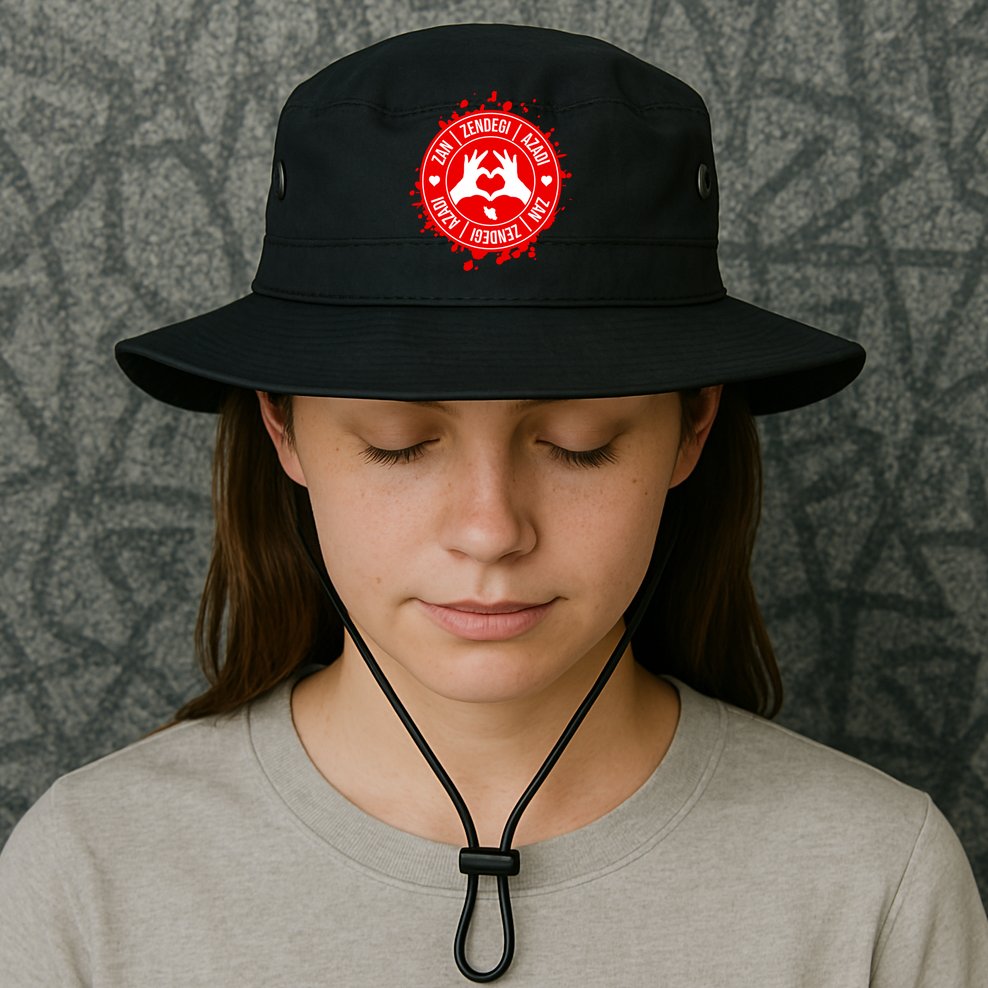 Iran Quote Free Iran | Zan Zendegi Azadi | Love Freedom Bucket Hat