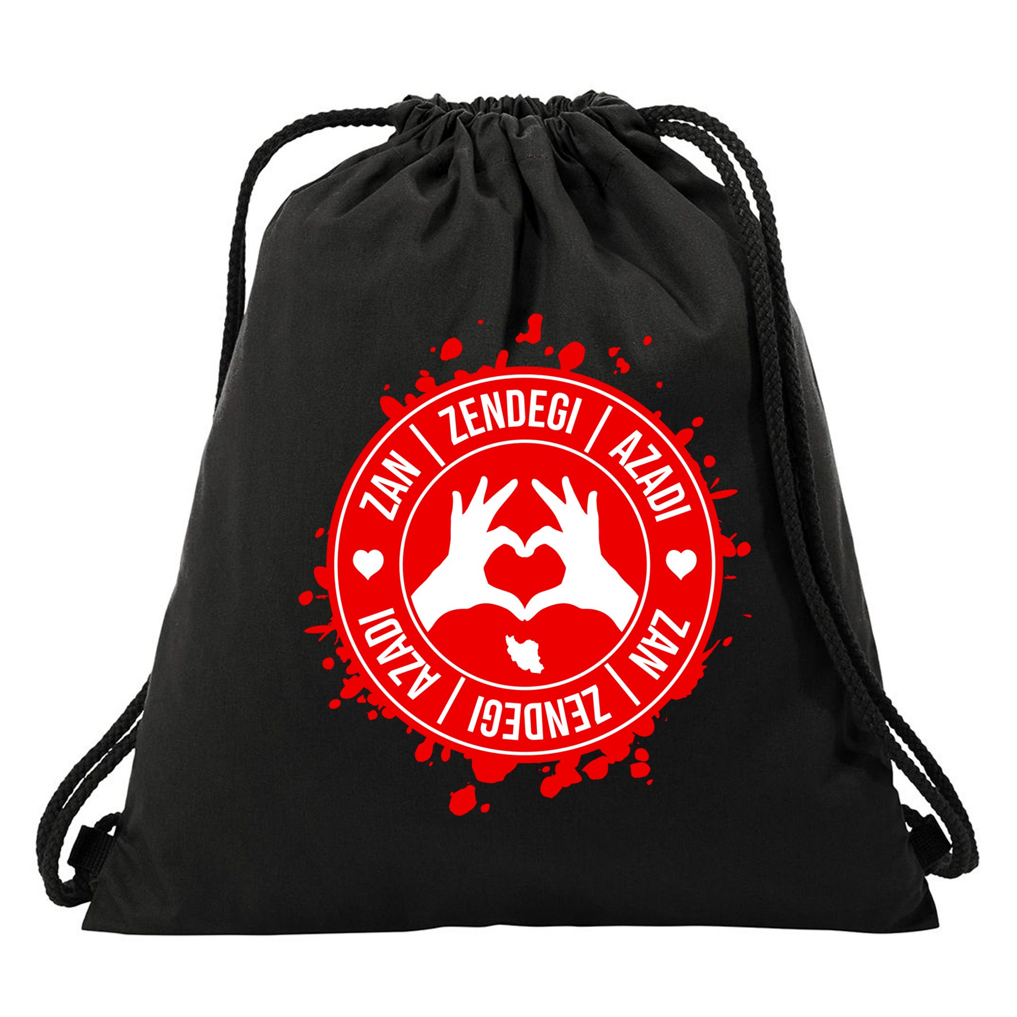 Iran Quote Free Iran | Zan Zendegi Azadi | Love Freedom Drawstring Bag