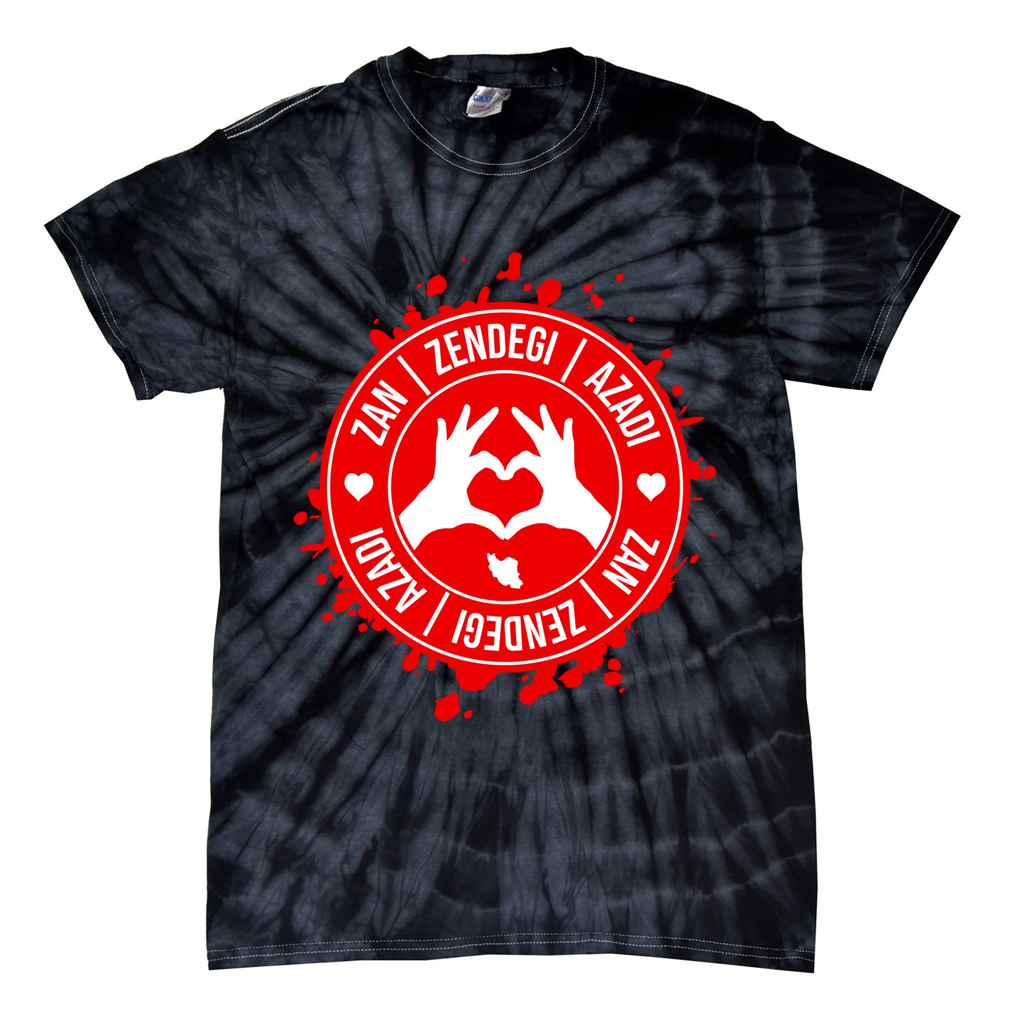 Iran Quote Free Iran | Zan Zendegi Azadi | Love Freedom Tie-Dye T-Shirt