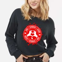 Iran Quote Free Iran | Zan Zendegi Azadi | Love Freedom Cropped Pullover Crew