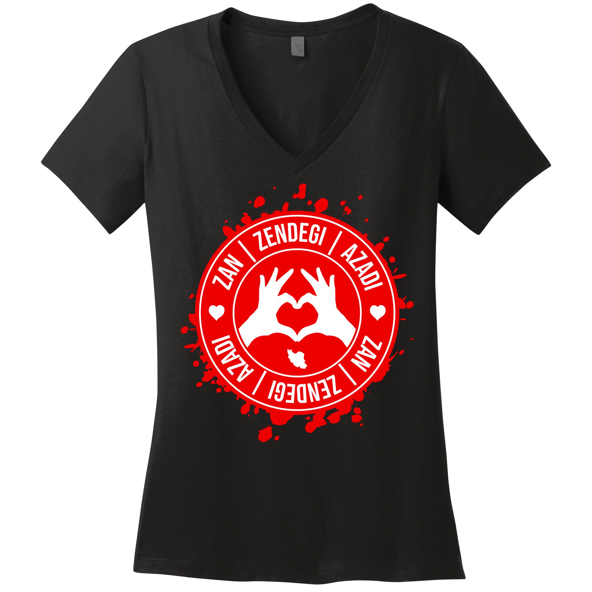 Iran Quote Free Iran | Zan Zendegi Azadi | Love Freedom Women's V-Neck T-Shirt