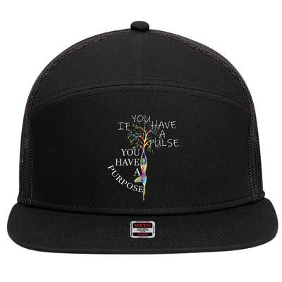 Inspirational Quotes Graphic Motivational Yoga Gift 7 Panel Mesh Trucker Snapback Hat
