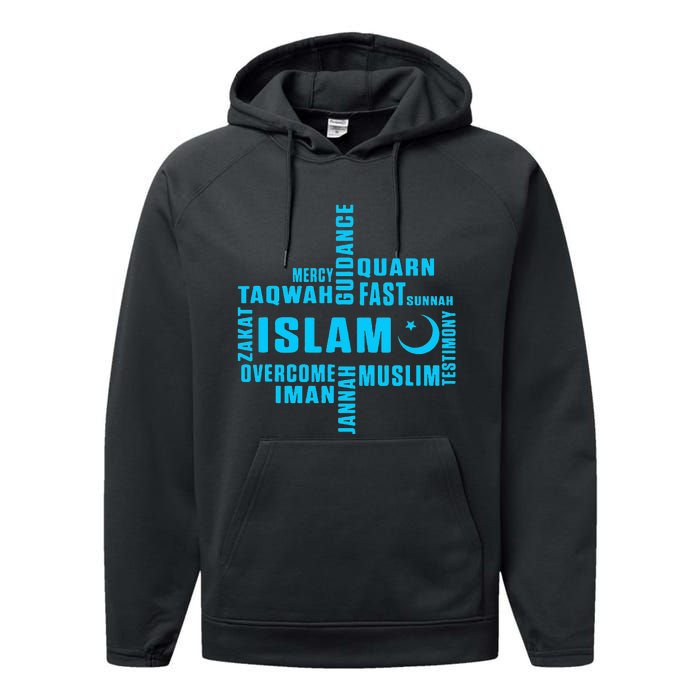 Islam Quran Mosque Muslim Islamic Religion Allah Eid Gift Performance Fleece Hoodie