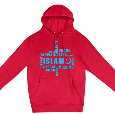 Islam Quran Mosque Muslim Islamic Religion Allah Eid Gift Premium Pullover Hoodie