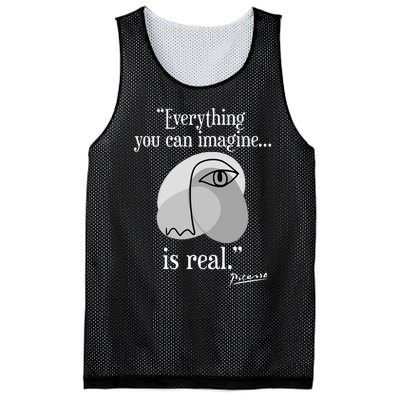 Inspirational Quote Pablo Picasso Mesh Reversible Basketball Jersey Tank