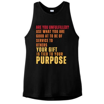 Inspirational Quote Purposes Saying Ladies PosiCharge Tri-Blend Wicking Tank