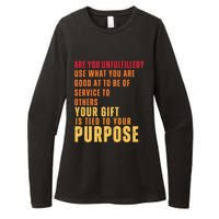 Inspirational Quote Purposes Saying Womens CVC Long Sleeve Shirt