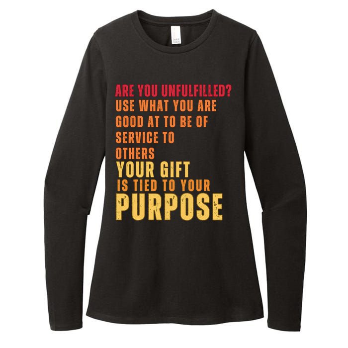 Inspirational Quote Purposes Saying Womens CVC Long Sleeve Shirt