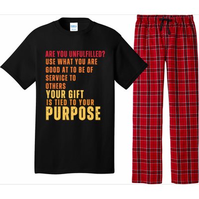 Inspirational Quote Purposes Saying Pajama Set