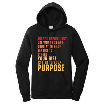 Inspirational Quote Purposes Saying Women's Pullover Hoodie