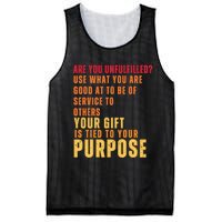 Inspirational Quote Purposes Saying Mesh Reversible Basketball Jersey Tank