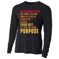 Inspirational Quote Purposes Saying Cooling Performance Long Sleeve Crew