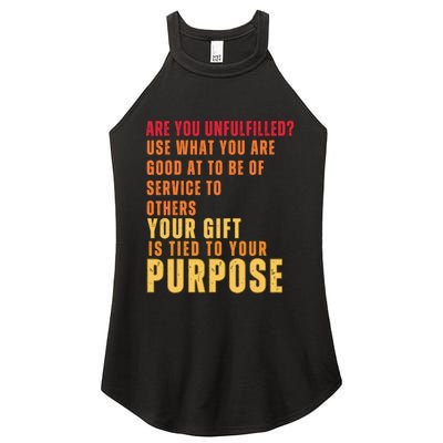 Inspirational Quote Purposes Saying Women’s Perfect Tri Rocker Tank