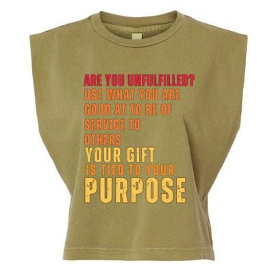 Inspirational Quote Purposes Saying Garment-Dyed Women's Muscle Tee