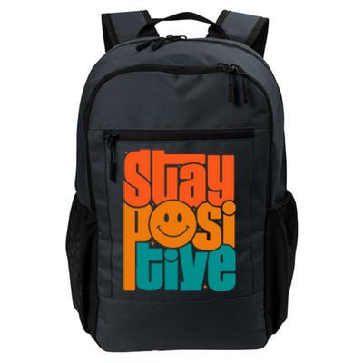 Inspirational Quote Stay Positive Yellow Smily Face Daily Commute Backpack