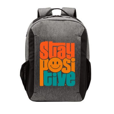 Inspirational Quote Stay Positive Yellow Smily Face Vector Backpack