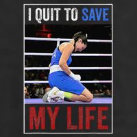 I Quit To Save My Life Carini Italian Boxer Women Boxing 7 Panel Mesh Trucker Snapback Hat