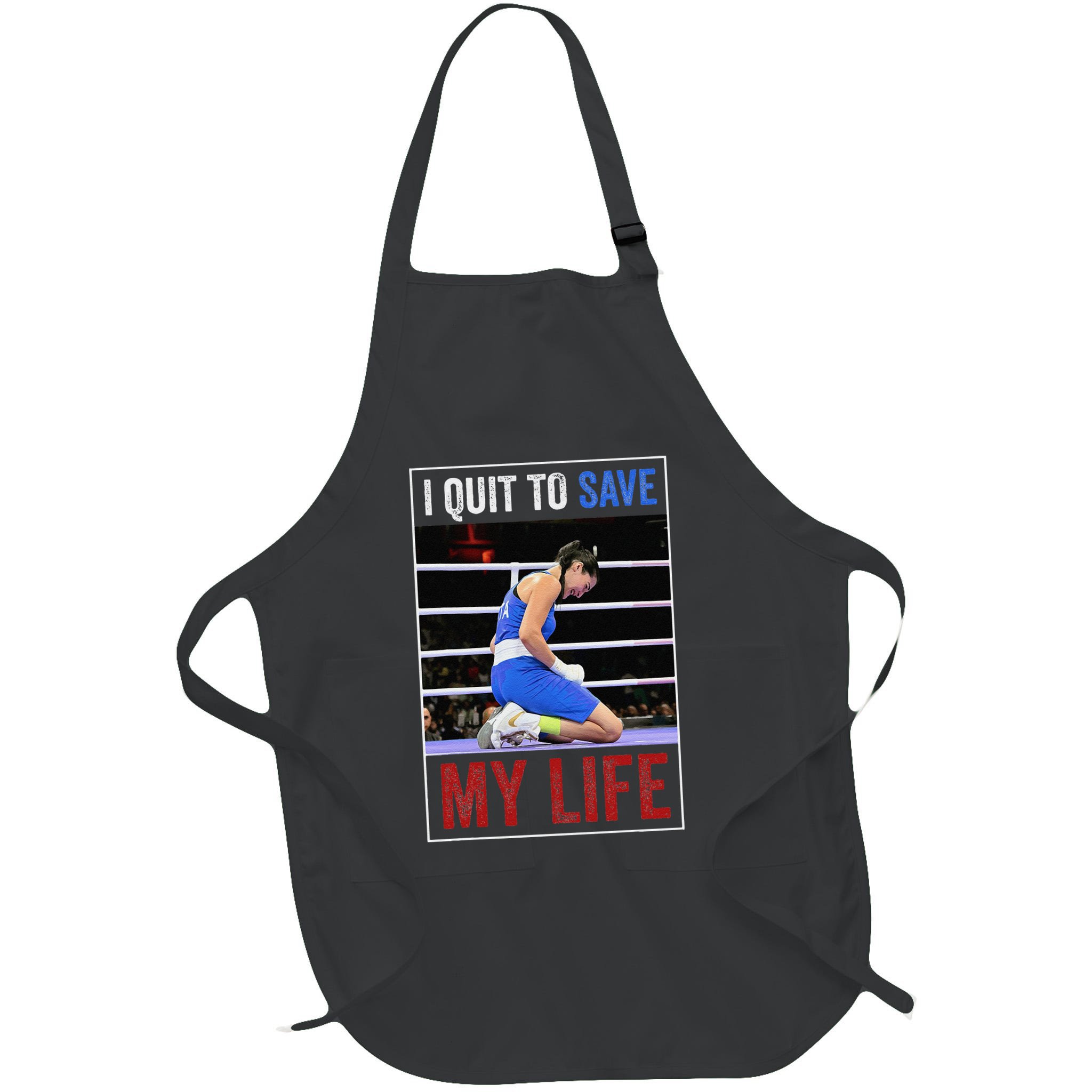I Quit To Save My Life Carini Italian Boxer Women Boxing Apron