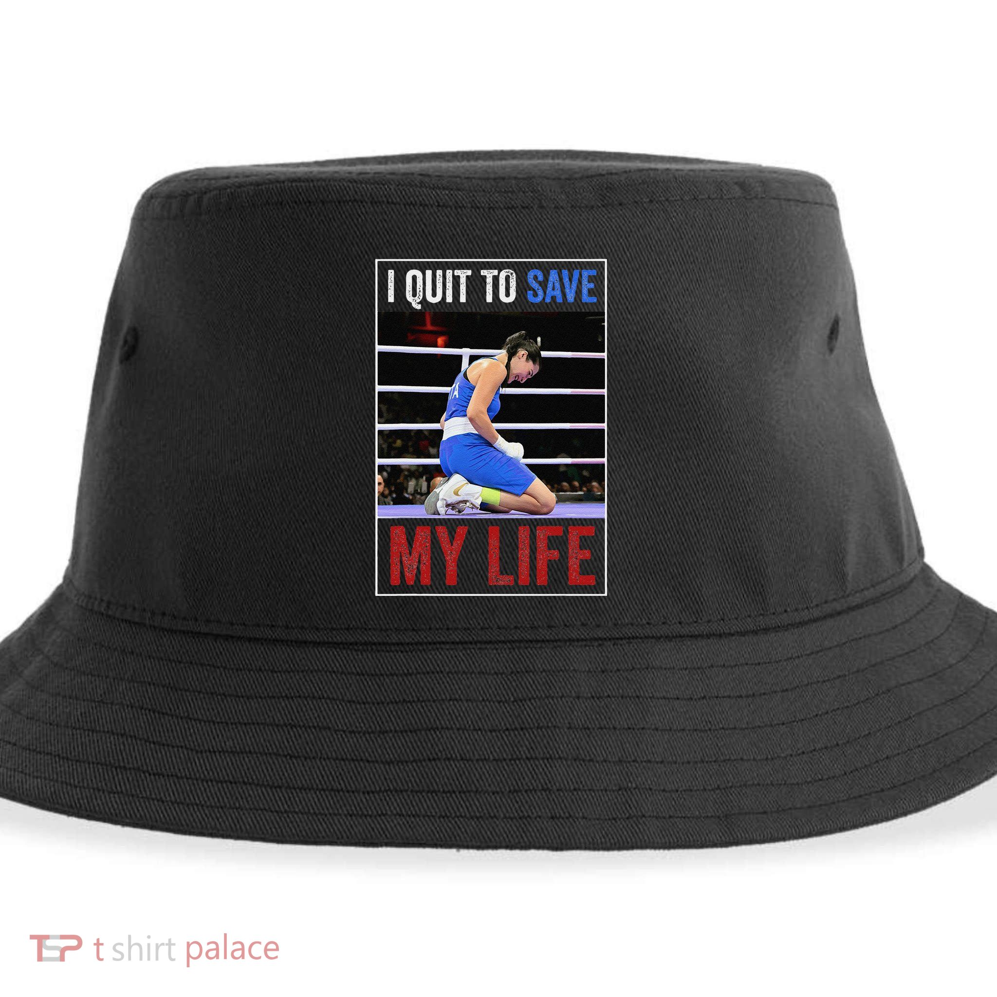 I Quit To Save My Life Carini Italian Boxer Women Boxing Sustainable Bucket Hat
