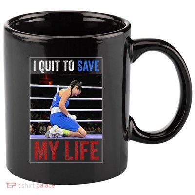 I Quit To Save My Life Carini Italian Boxer Women Boxing 11oz C Handle Ceramic Mug